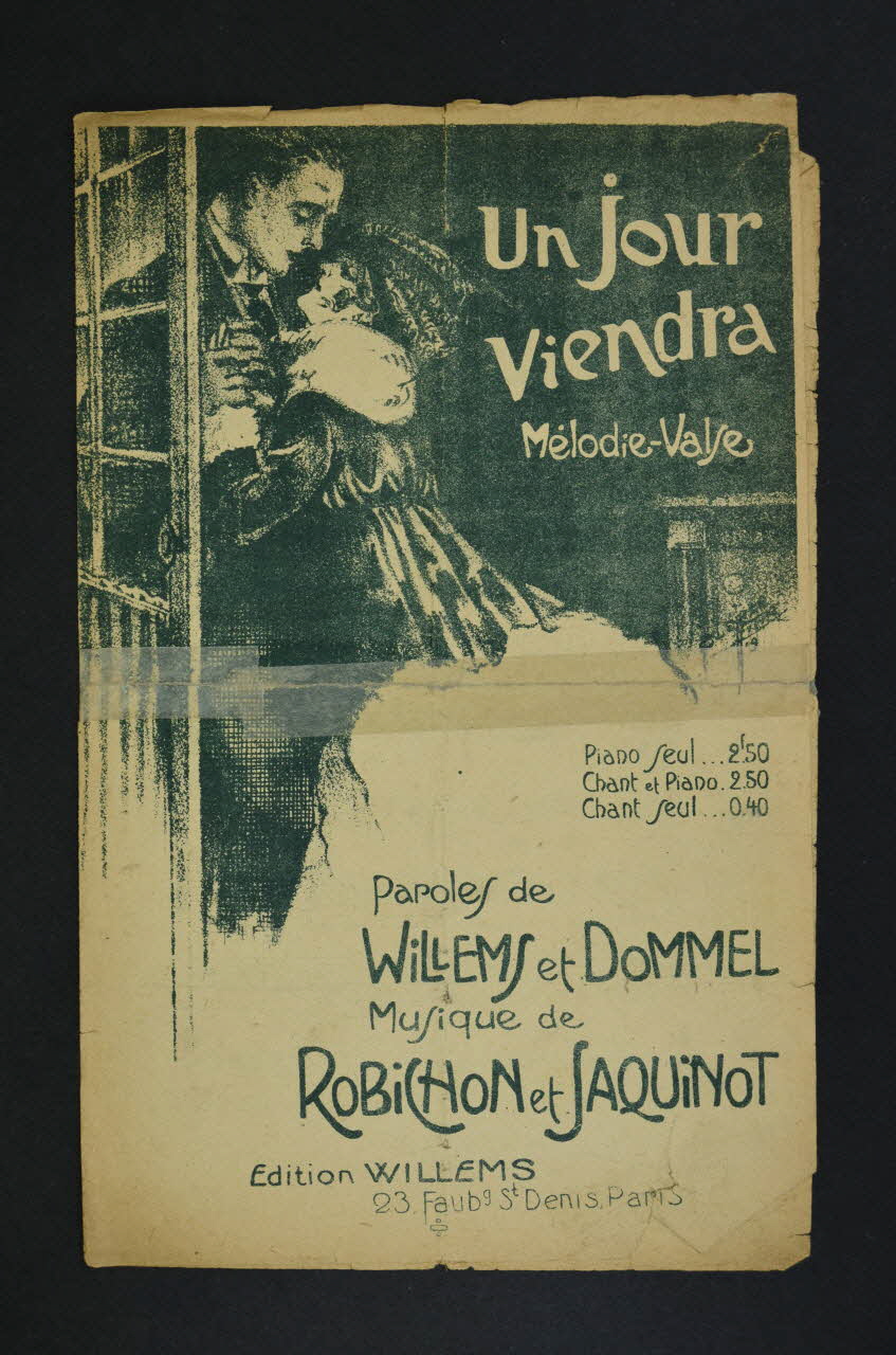 Lucien Dommel ; Willems ; G. Robichon ; Saquinot chanson petit format 1919 1965.137.10 Photo Mucem