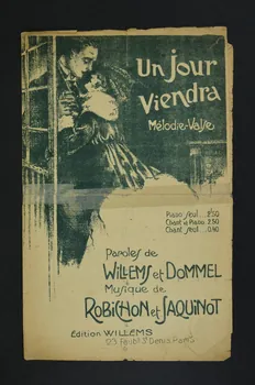 Lucien Dommel ; Willems ; G. Robichon ; Saquinot chanson petit format 1919 1965.137.10  Photo Mucem