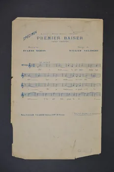 Eugène Héros ; Alfred Margis ; Paulette Darty ; William Salabert chanson petit format 1900 1966.121.91 Photo Mucem