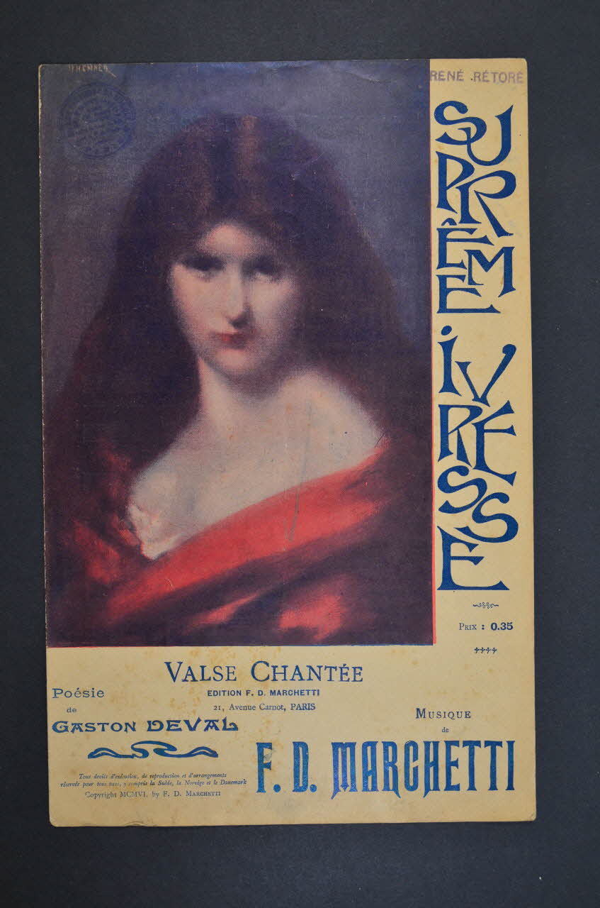 Gaston Deval ; Fermo Dante Marchetti chanson petit format 1906 1966.121.95 Photo Mucem