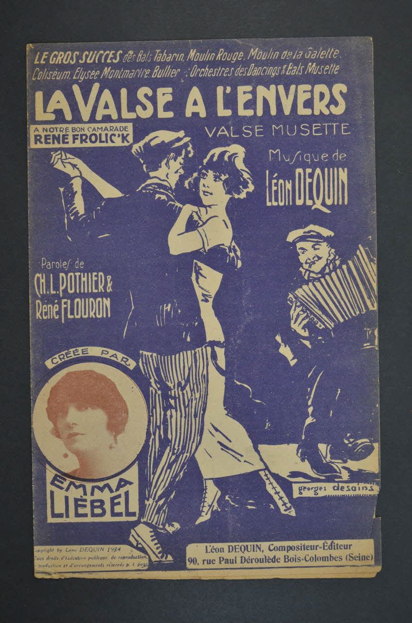 Charles-Louis Pothier ; Léon Dequin ; René Flouron ; Emma Liébel chanson petit format 1923 1965.137.25 Photo Mucem
