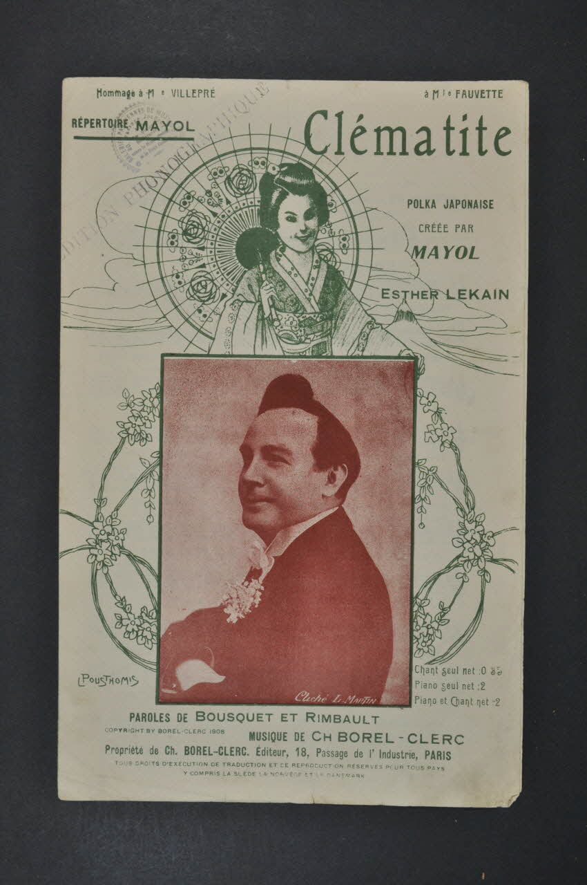 Louis Bousquet ; Charles Borel-Clerc ; Eugène Rimbault ; Félix Mayol chanson petit format 1908 1966.121.98 Photo Mucem
