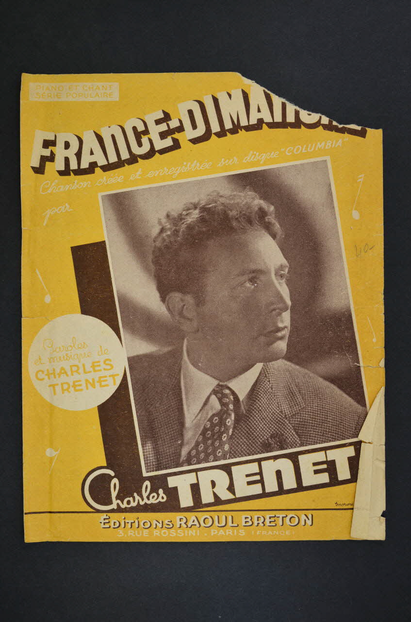 Charles Trénet ; Raoul Breton chanson petit format 1948 1966.122.13 Photo Mucem