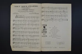 Henri Falk ; Emmerick Kalman ; André Mauprey ; Bela Jenbach ; Leo Stein ; René Peter ; Louise Balazy ; Léon Marcel ; Francis F. Salabert chanson petit format 1930 1966.122.19 Photo Mucem
