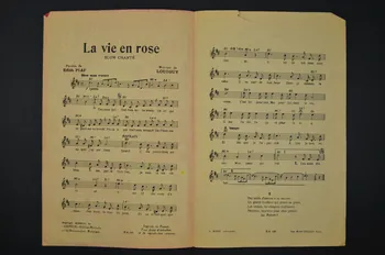 Henri Contet ; Louiguy ; Edith Piaf ; Marianne Michel ; Paul Beuscher chanson petit format Île-de-France, France 1946 1966.122.29 Photo Mucem