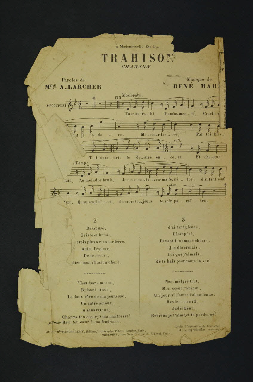 chanson petit format 1965.138.110 Photo Mucem