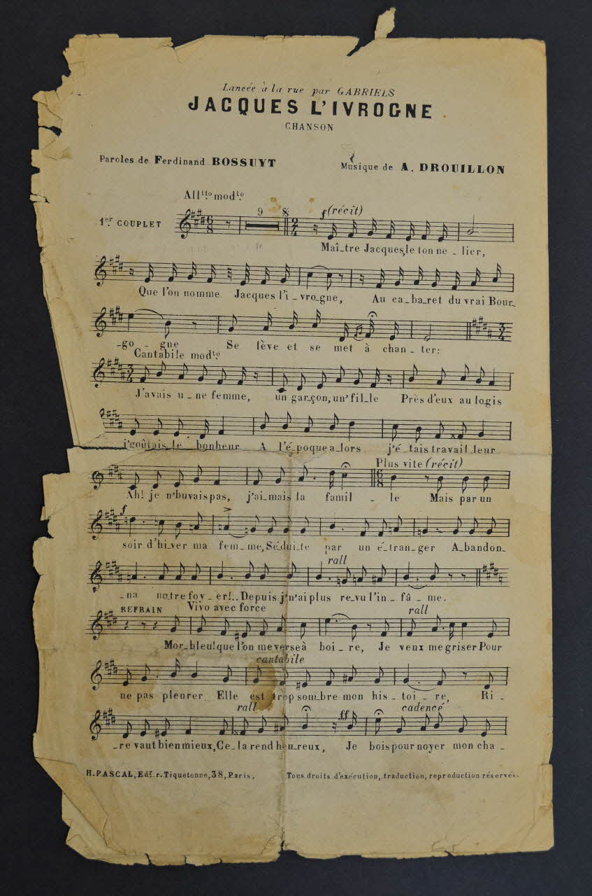 chanson petit format 1965.138.111 Photo Mucem