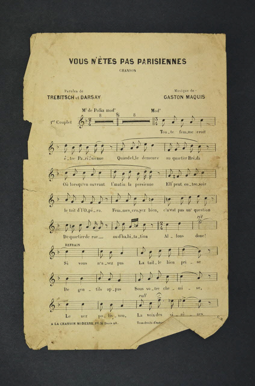 chanson petit format 1965.138.114 Photo Mucem