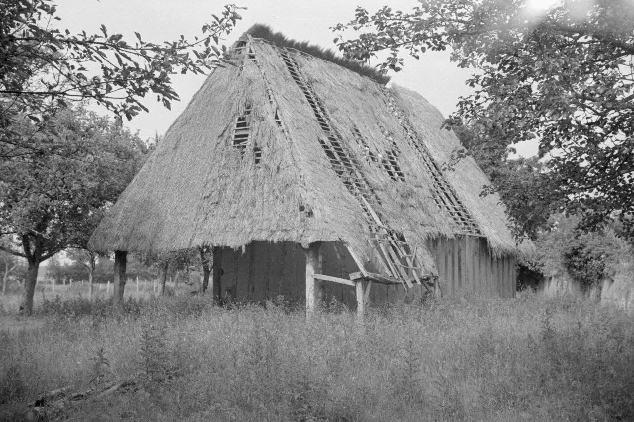 Heinz Lehmann photographie [Ferme de M. Bourcier. Grange avec charretterie] Basse-Normandie, France 1936/6/28 Ph.2009.00.8.4 Photo