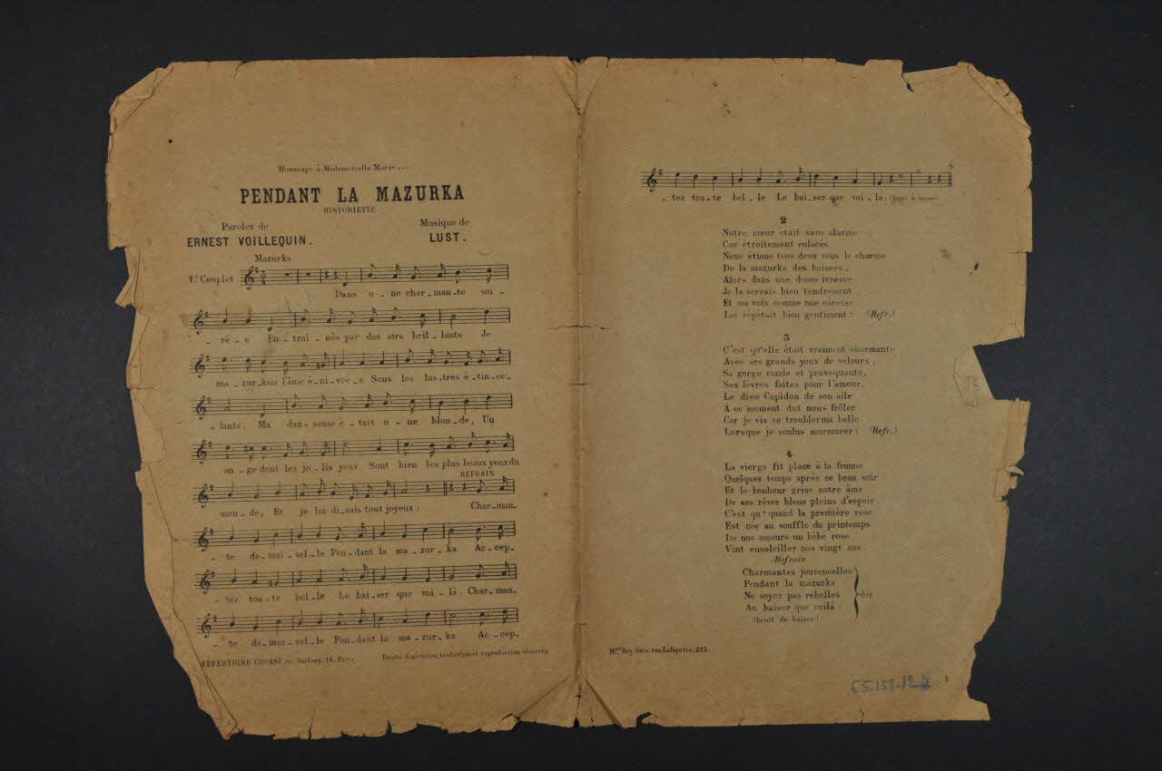 chanson petit format 1965.138.124 Photo Mucem