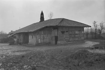 Guy Pison photographie Ferme du Vieux Colombier. Façade Sud. La remise Rhône-Alpes, France 1937/3/20 Ph.1937.359 Photo