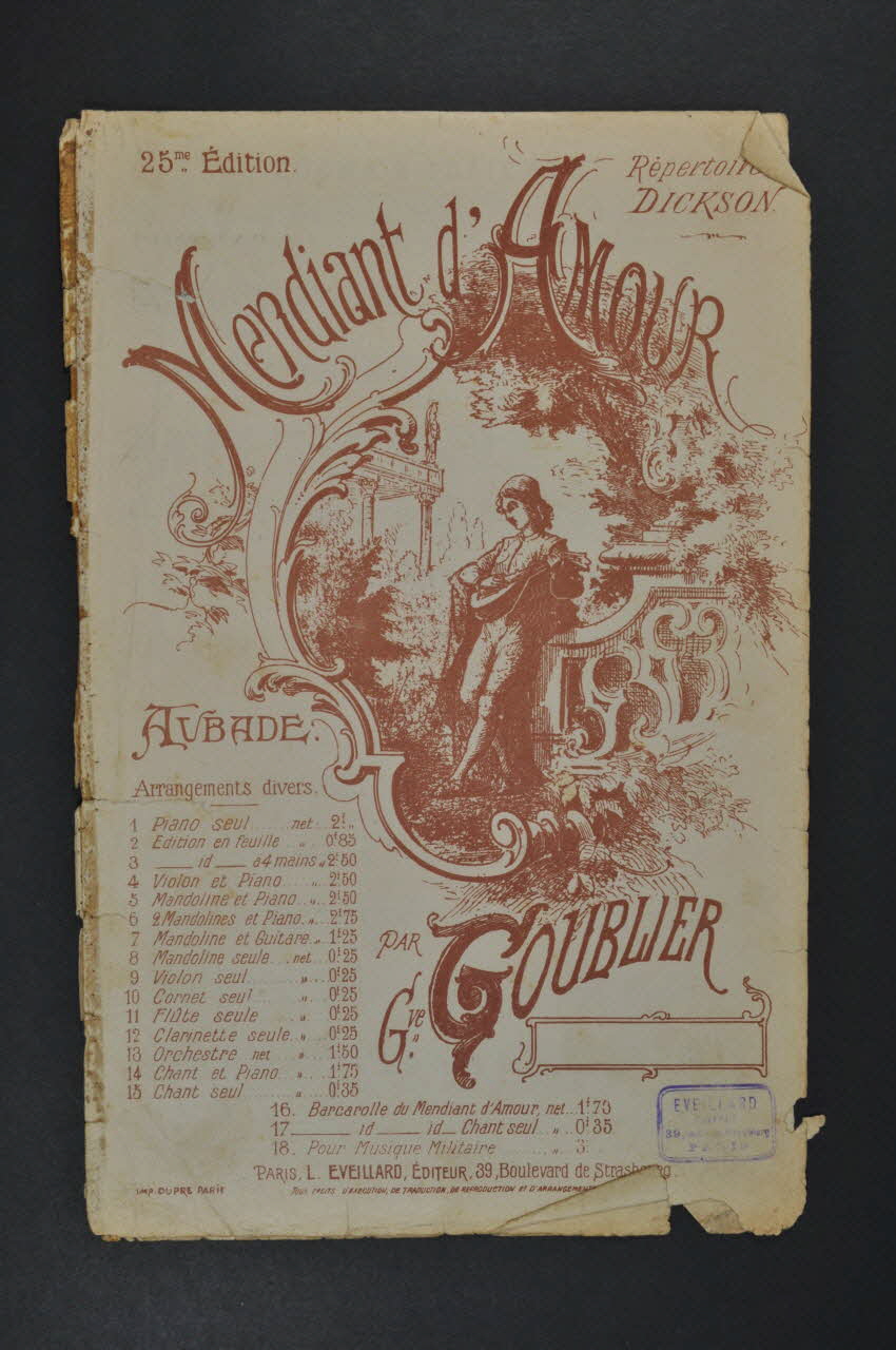 chanson petit format 1966.123.14 Photo Mucem