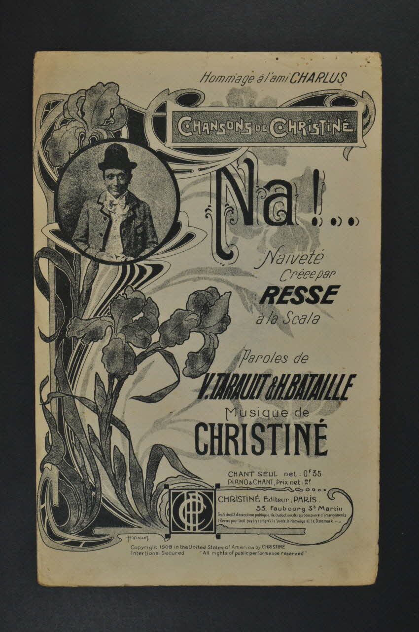 Valentin Tarault ; Henri Christiné ; Henri Bataille ; Resse chanson petit format 1909 1966.123.2 Photo Mucem