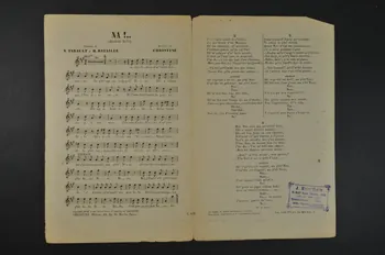 Valentin Tarault ; Henri Christiné ; Henri Bataille ; Resse chanson petit format 1909 1966.123.2  Photo Mucem
