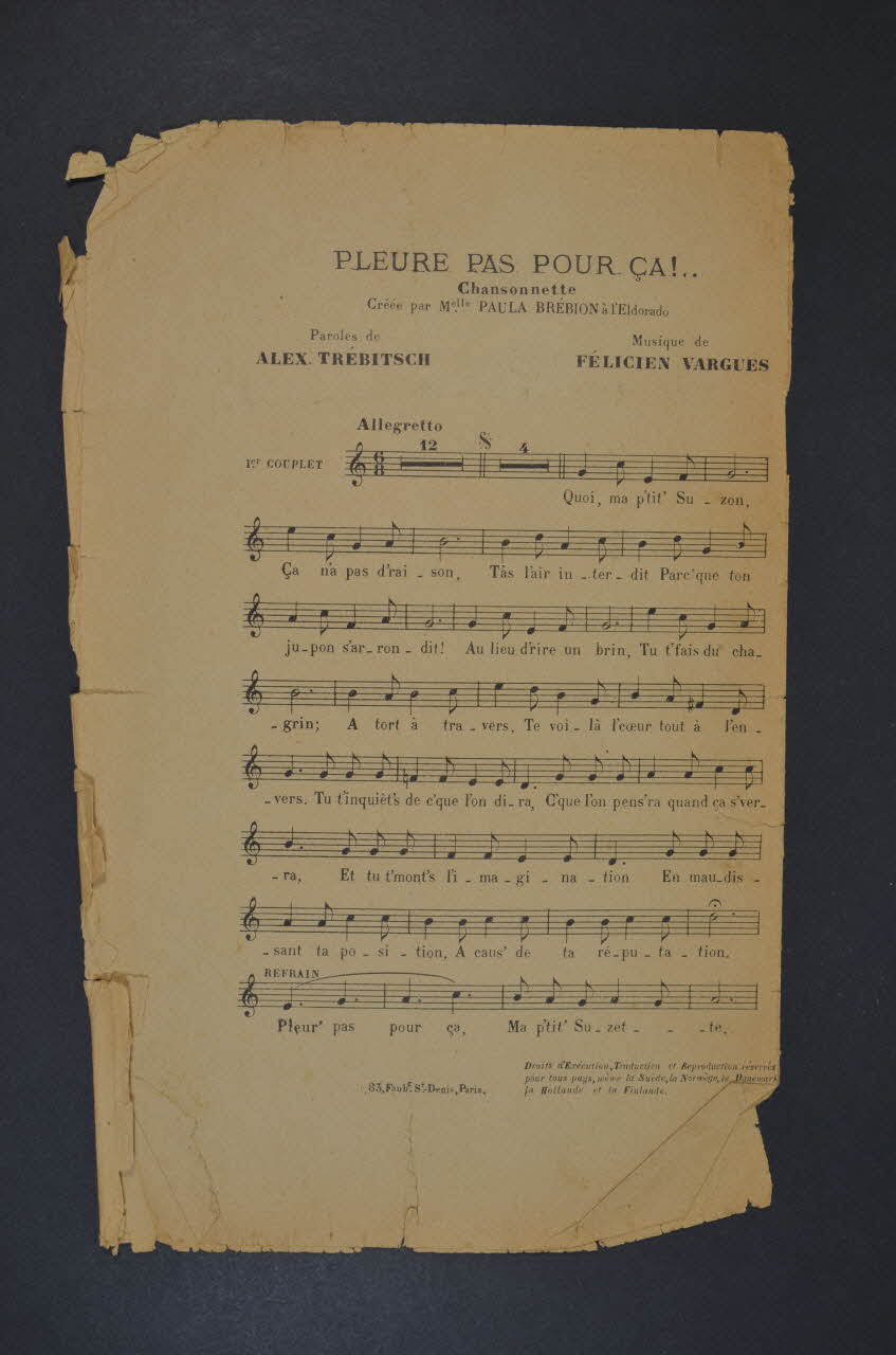 chanson petit format 1965.138.137 Photo Mucem