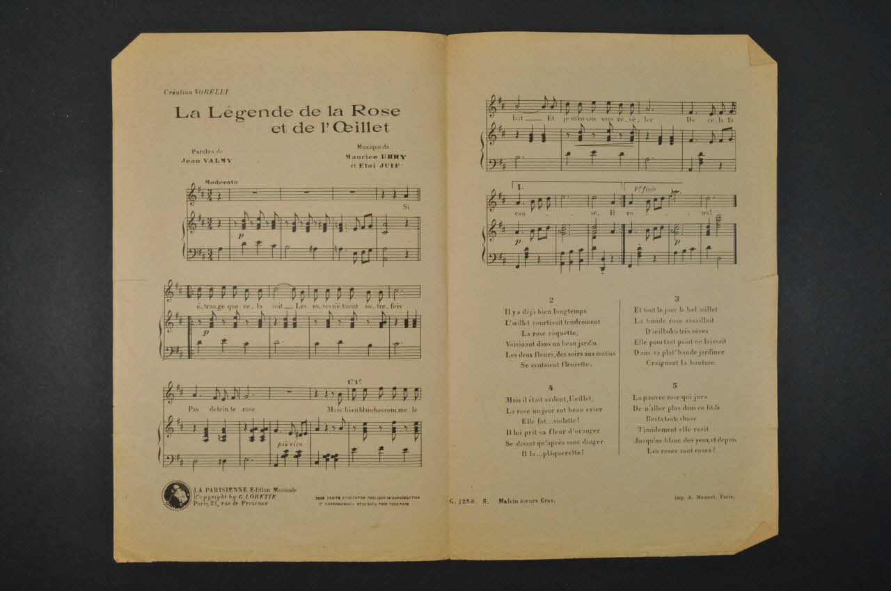 chanson petit format 1966.123.32 Photo Mucem