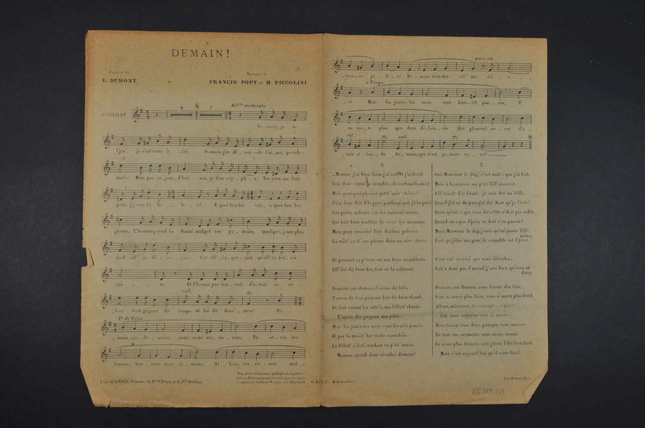 chanson petit format 1965.138.149 Photo Mucem