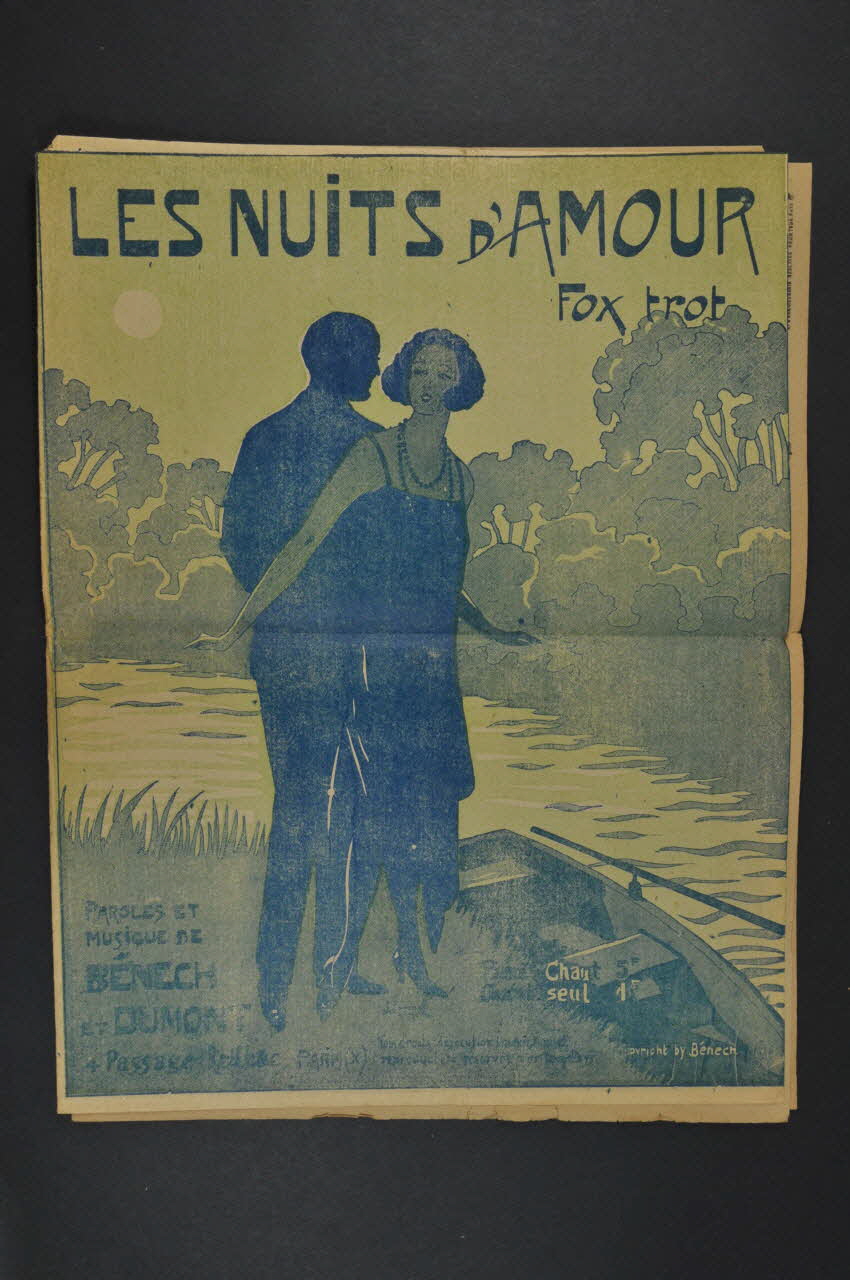Ernest Dumont ; Ferdinand Louis Bénech ; Léon Joreb partition de musique Parfum du soir Île-de-France, France 1927 1965.138.155 Photo Mucem