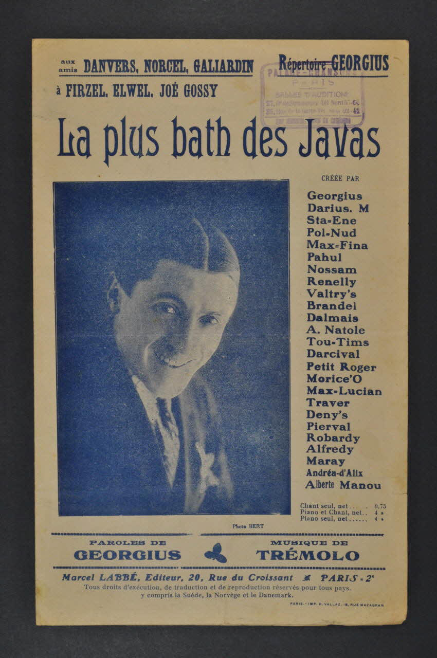 chanson petit format 1966.123.50 Photo Mucem