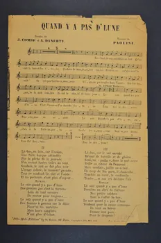 A. Danerty ; Jules Combe ; Polini ; Jane Pierly ; Pêle-Mêle Edition; chanson petit format Île-de-France, France 1912 1965.138.24 Photo Mucem