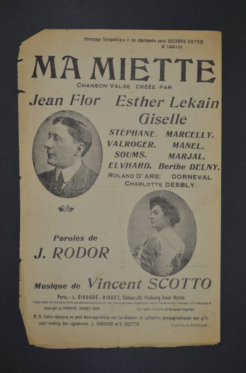 chanson petit format 1965.138.27 Photo Mucem