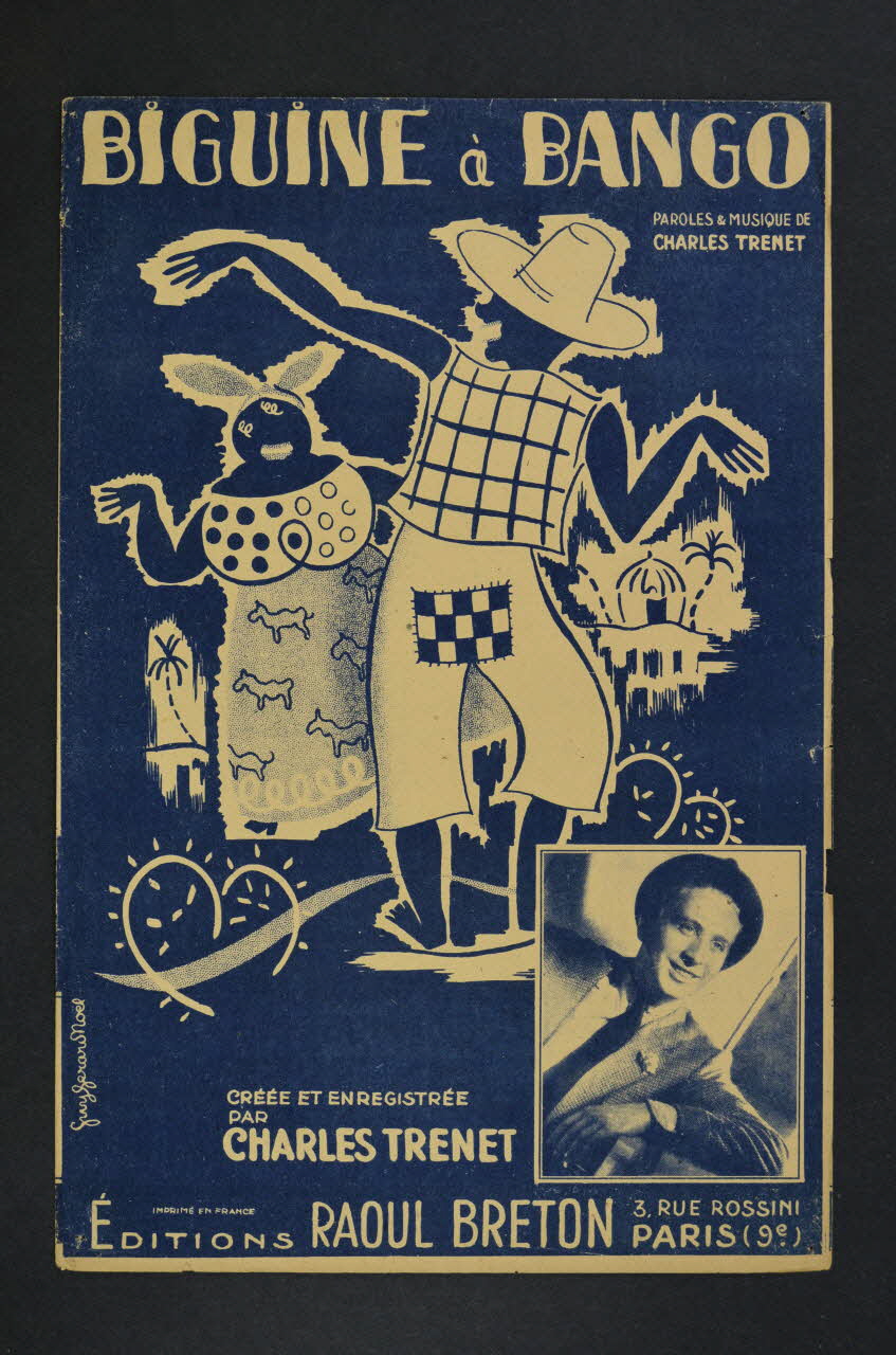 Charles Trénet ; Raoul Breton chanson petit format Île-de-France, France 1937 1966.124.10 Photo Mucem