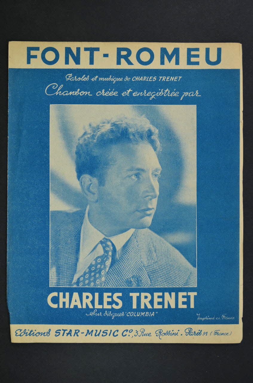 Charles Trénet ; Star Music, Editions; chanson petit format Île-de-France, France 1953 1966.124.13 Photo Mucem