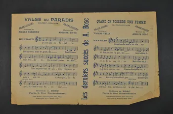 Pierre Varenne ; Georges Millandy ; Vincent Telly ; Auguste Bosc ; Georges Vorelli chanson petit format Île-de-France, France 1927 1965.138.43  Photo Mucem