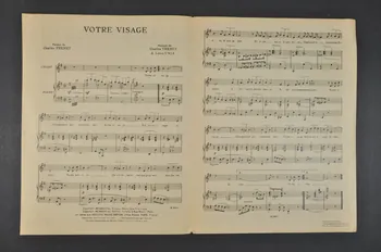 Louis Unia ; Charles Trénet ; Roland Gerbeau ; Raoul Breton chanson petit format Île-de-France, France 1947 1966.124.3 Photo Mucem