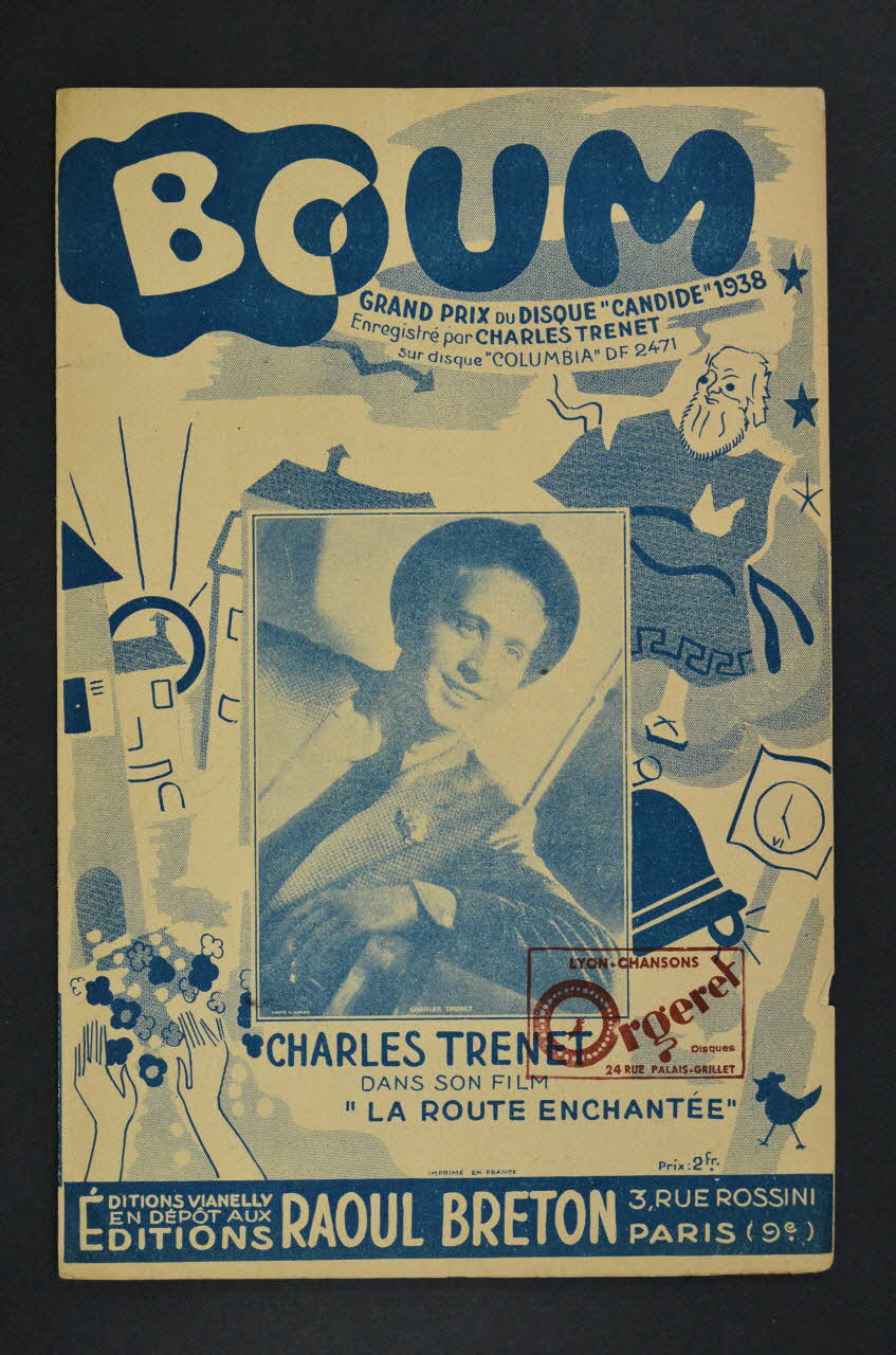 Charles Trénet ; Raoul Breton chanson petit format Île-de-France, France 1938 1966.124.4 Photo Mucem