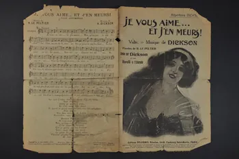Henri Dickson ; Raoul Le Peltier ; Georges Vorelli ; Delormel Et Cie chanson petit format Île-de-France, France 1911 1965.138.52 Photo Mucem