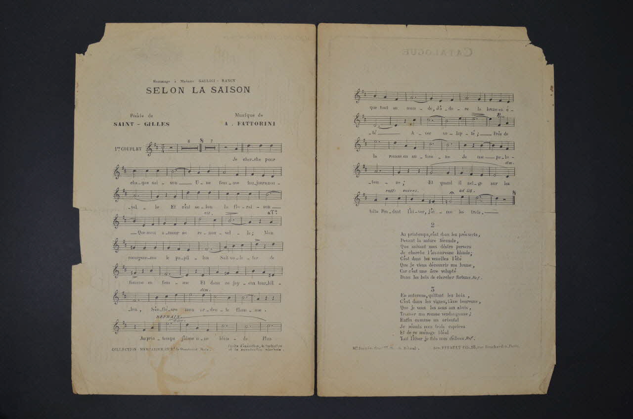 chanson petit format 1965.138.54 Photo Mucem