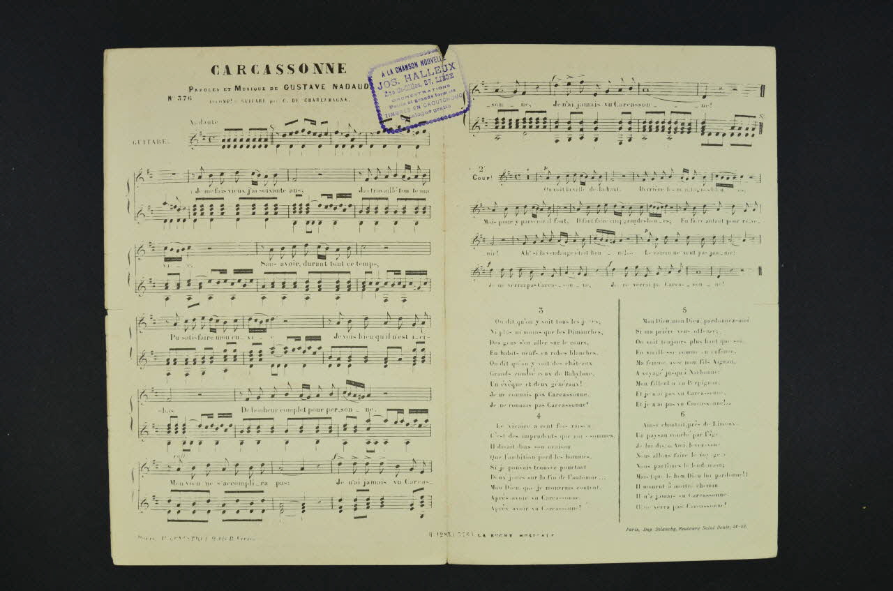 chanson petit format 1966.125.103 Photo Mucem