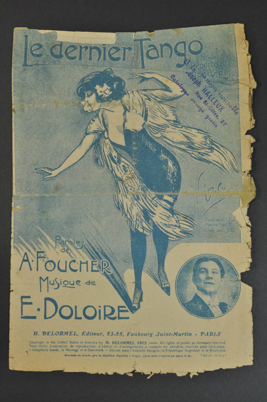 Armand Foucher ; Emile Doloire ; Georgel ; H. Delormel chanson petit format Île-de-France, France 1913 1966.125.110 Photo Mucem