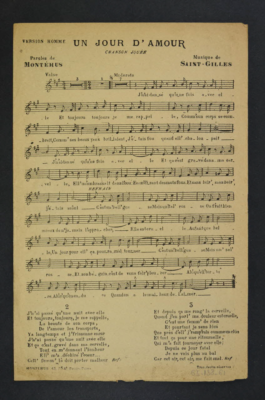 chanson petit format 1965.138.61 Photo Mucem