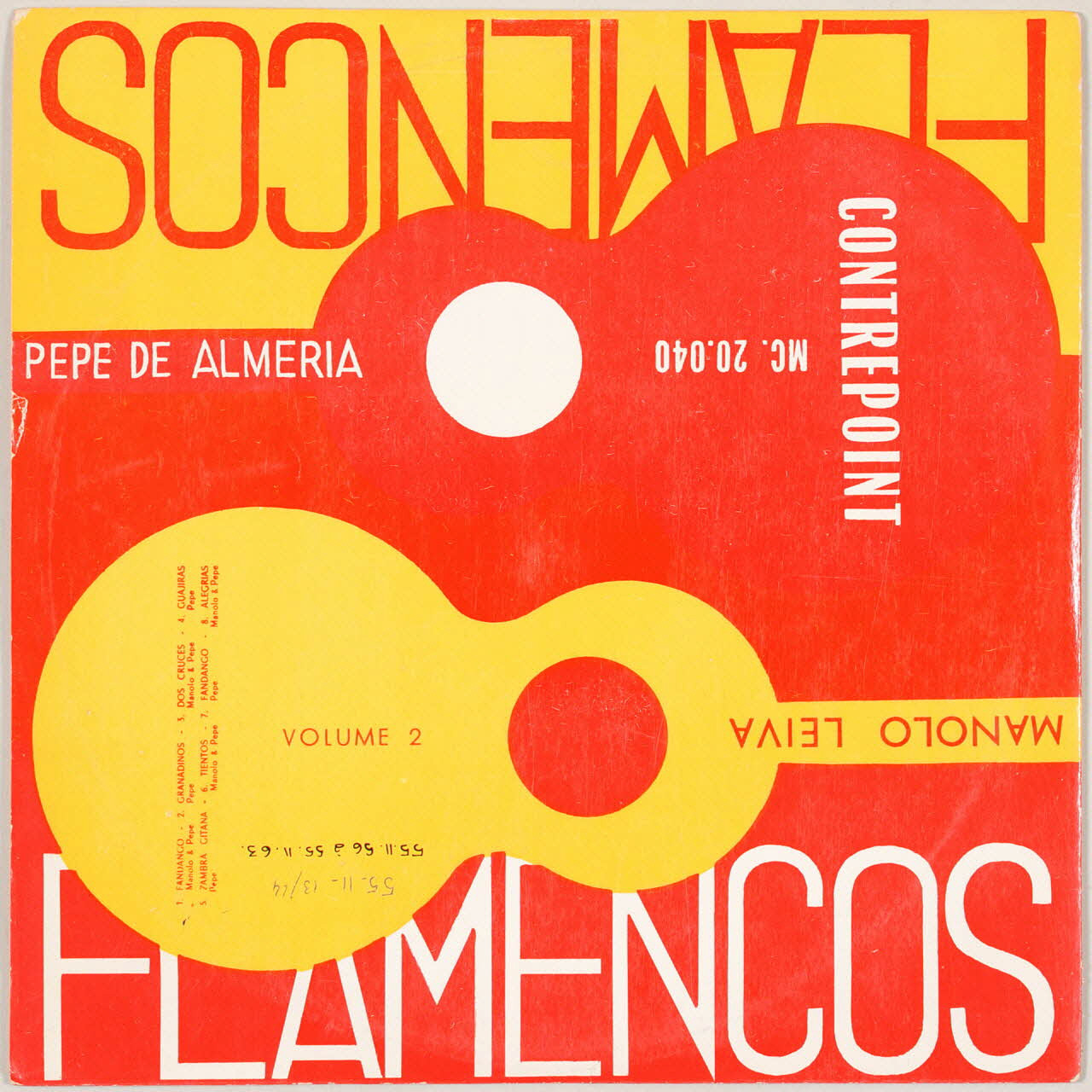 disque 33 tours Fandangos Flamenco MUS1955.11.56-63 Photo