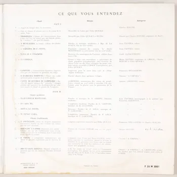 disque 33 tours Barcarolle bastiaise MUS1956.6.1-18 Photo