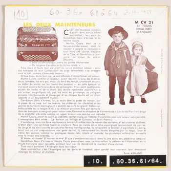 disque 45 tours Lou bi del fel MUS1960.36.61-64 Photo