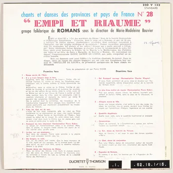 disque 33 tours Quadrille dauphinois MUS1962.18.1-15  Photo