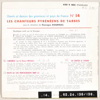disque 45 tours La chasse à l'isard MUS1962.24.136-138 Photo
