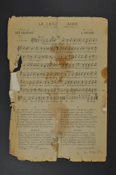Léo Lelièvre ; Louis Izoird ; Paul Dalbret ; H. Delormel chanson petit format Île-de-France, France 1912 1966.125.132 Photo Mucem