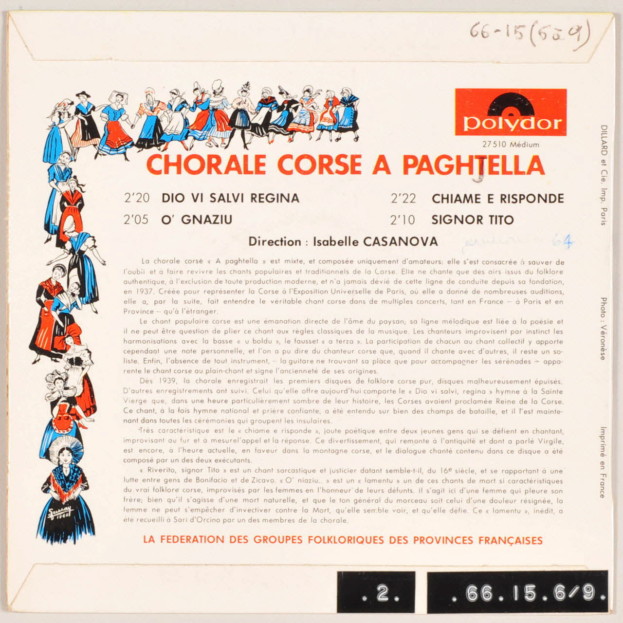 disque 45 tours Signor Tito MUS1966.15.6-9 Photo