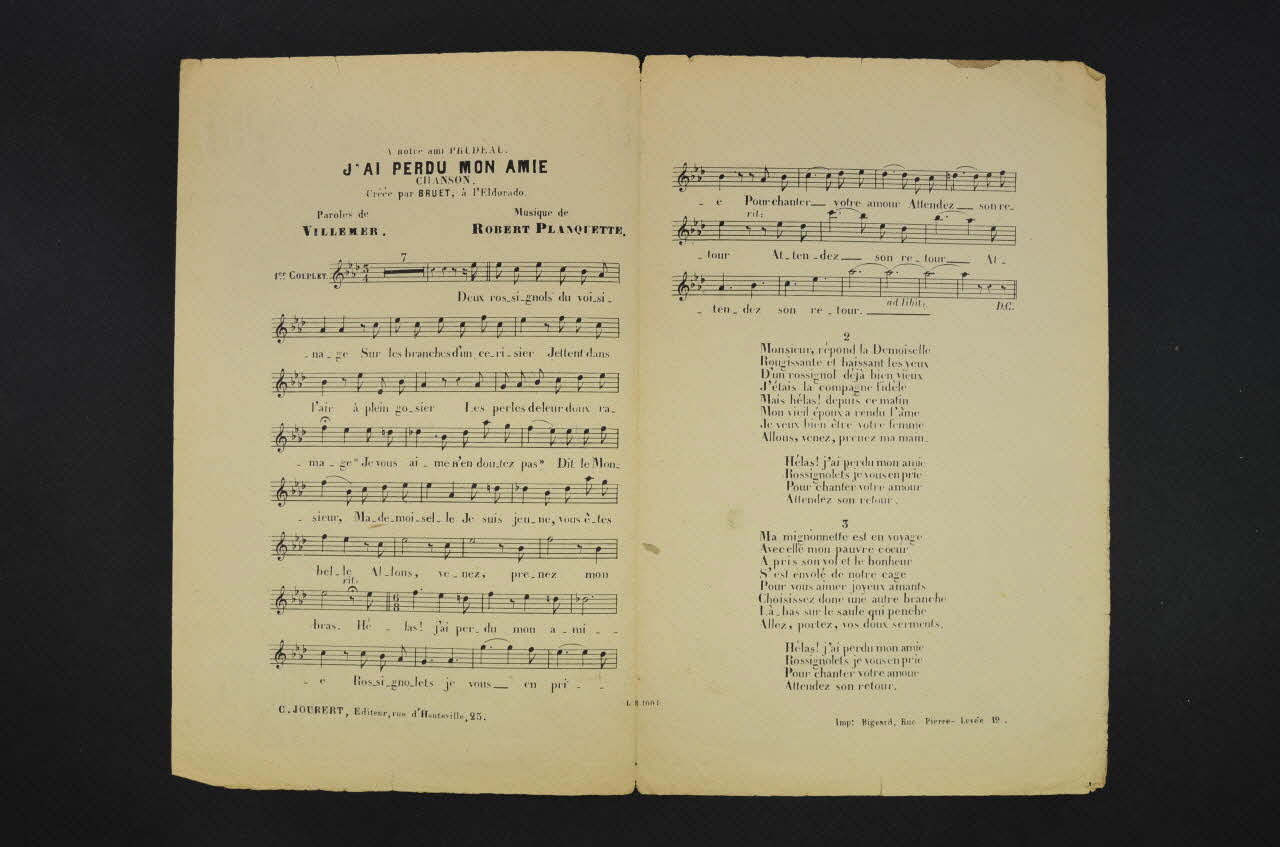 chanson petit format 1965.138.8 Photo Mucem