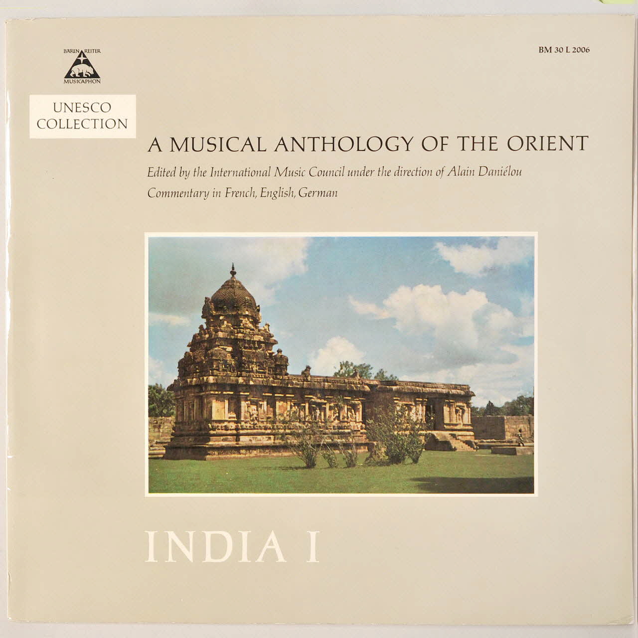 disque 33 tours La musique de l'Inde MUS1968.1.1-14 Photo