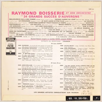 disque 33 tours 24 succès d'Auvergne MUS1968.16.36-59 Photo