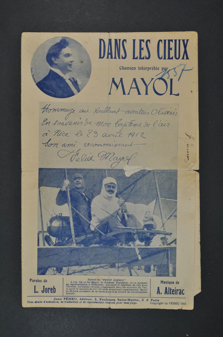 Léon Joreb ; A. Alteirac ; Félix Mayol ; Jean Péheu chanson petit format Île-de-France, France 1912 1966.125.136 Photo Mucem