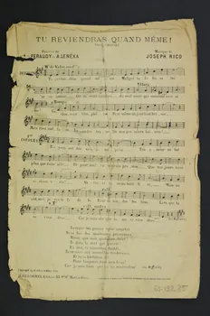 André Leneka ; Maurice De Féraudy ; Joseph Rico ; Léonce Junka ; H. Delormel chanson petit format Île-de-France, France 1912 1965.138.85 Photo Mucem