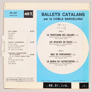 disque 45 tours La dansa de Castelltersol MUS1968.31.1-4 Photo