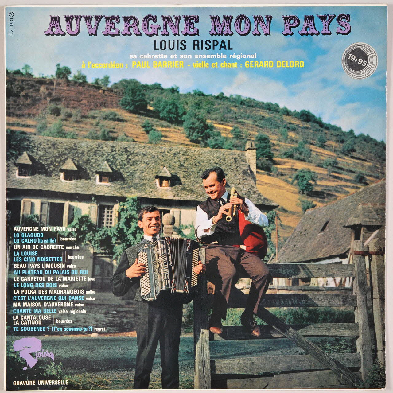 disque 33 tours Auvergne mon pays MUS1968.31.340-353 Photo
