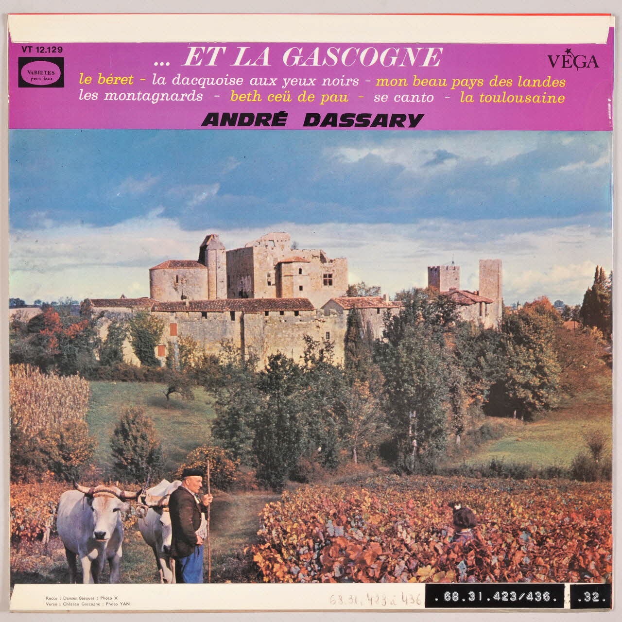 disque 33 tours En passant par les Pyrénées et la Gasgogne MUS1968.31.423-436 Photo